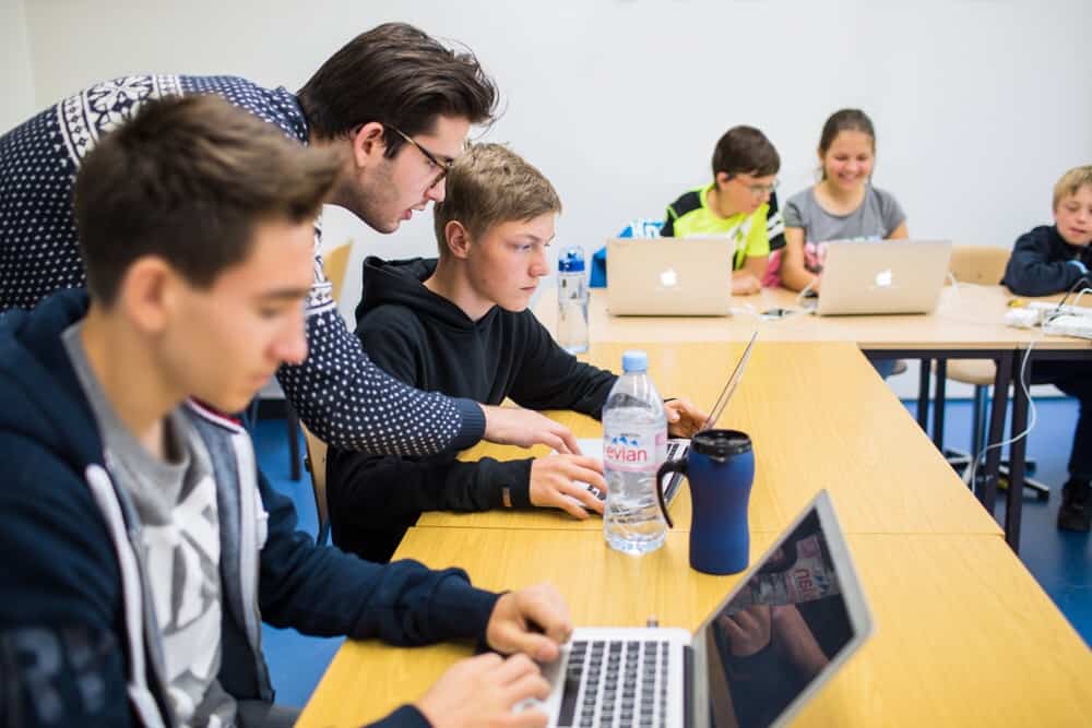 Students collaborating